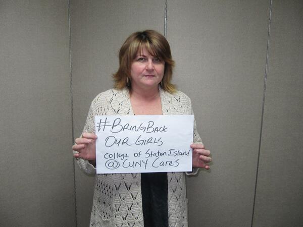 PhyllisProctor's tweet photo. @cunycares #BringBackOurGirls http://t.co/tTDaE94Dtw