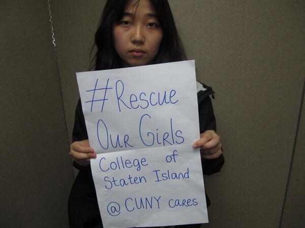 PhyllisProctor's tweet photo. @cunycares #BringBackOurGirls http://t.co/wHLR7Q7Jqd
