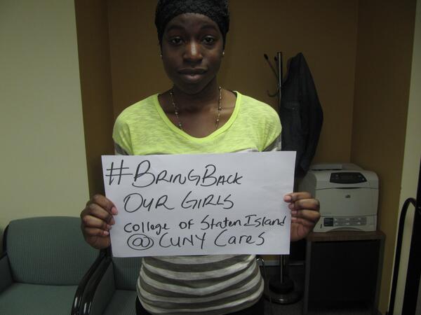 PhyllisProctor's tweet photo. @cunycares #BringBackOurGirls http://t.co/mf4B33092T