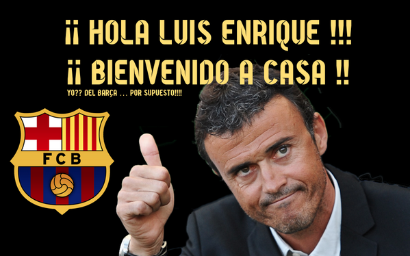 twitcule's tweet photo. BIENVENIDO A CASA LUCHO!!!
#HolaLuisEnrique http://t.co/IvjBfmCXOI