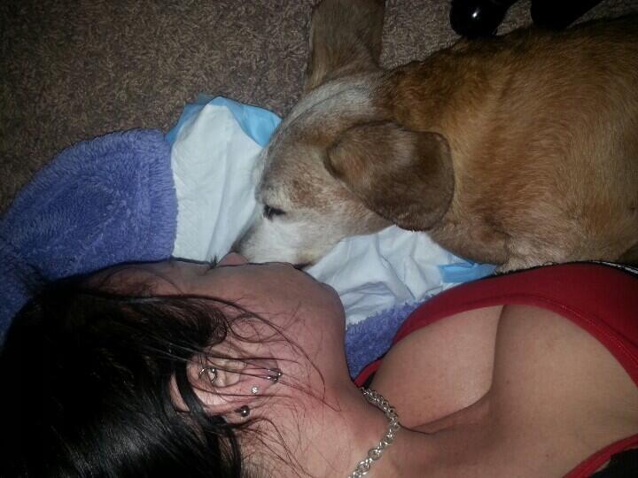 Kisses for my Buddy boyo after he threw up. Again. This is a very bad day.... gonna get worse http://t.co/XbKQCnfo1S
