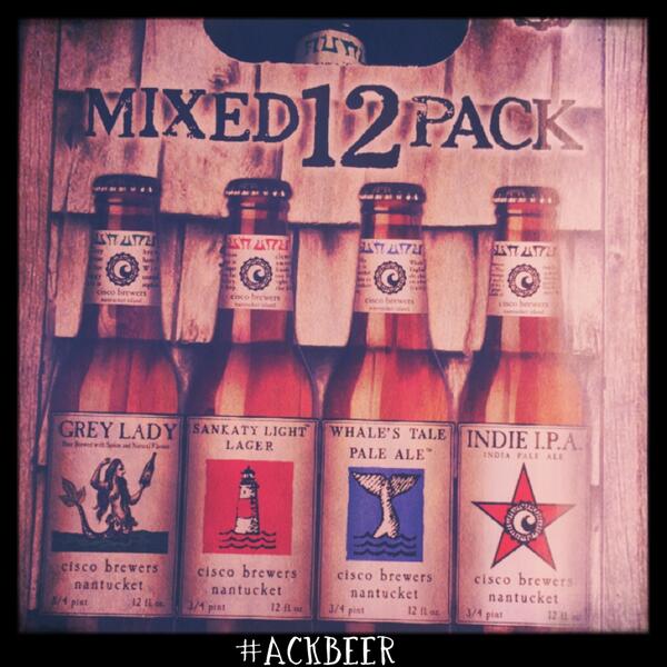 nantucketwines's tweet photo. Ask and u shall receive! @CiscoBrewers has come out with a mixed bag of (beer) tricks! #ACKbeer http://t.co/k7gyQXCmjF