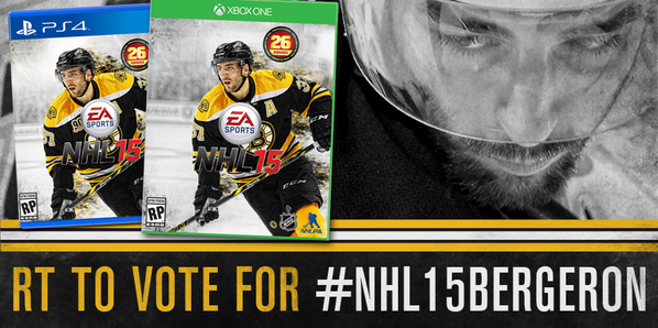 NHLBruins's tweet image. RT to vote for #NHL15Bergeron. PB37 has advanced to the 2nd round!