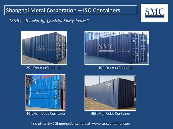 SMC ISO Container Range: 20ft/40ft DV and 40ft/45ft HC. At your service.  #Container #Promotion