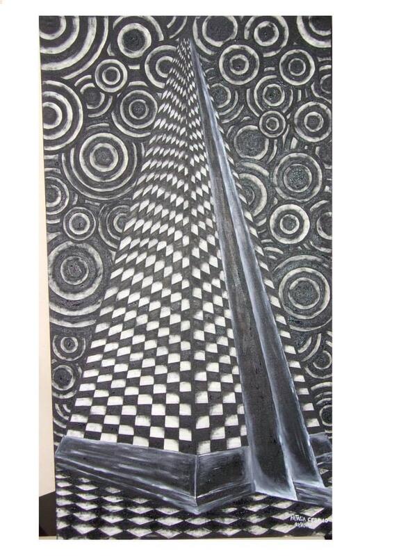 "Mi futuro edificio",oleo sobre lienzo,usando perspectiva a 3 puntos de fuga!!.. Medidas: 1 Mtro x 54cm. Dizfruten!