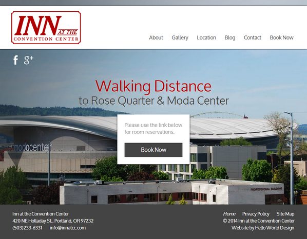 webcraftsmen's tweet photo. Hello World Design launches custom website for the Inn at the Convention Center - See more at: http://t.co/czp4u4QHut http://t.co/lgV8KCFVzw