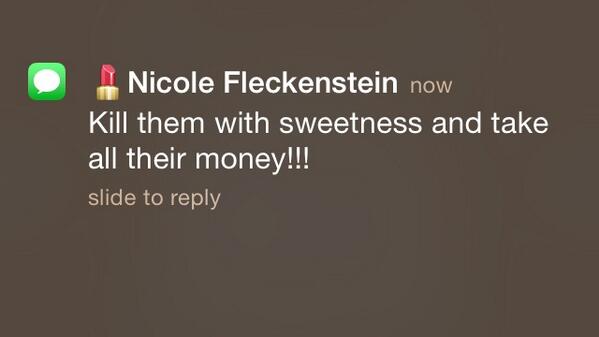 stonecoldbetch's tweet photo. "@forsaturday: Sound advice from @QueenSCB on how to handle assholes at work. Or assholes in general. 💸💸 http://t.co/GSCfVUdD86" #tscbm