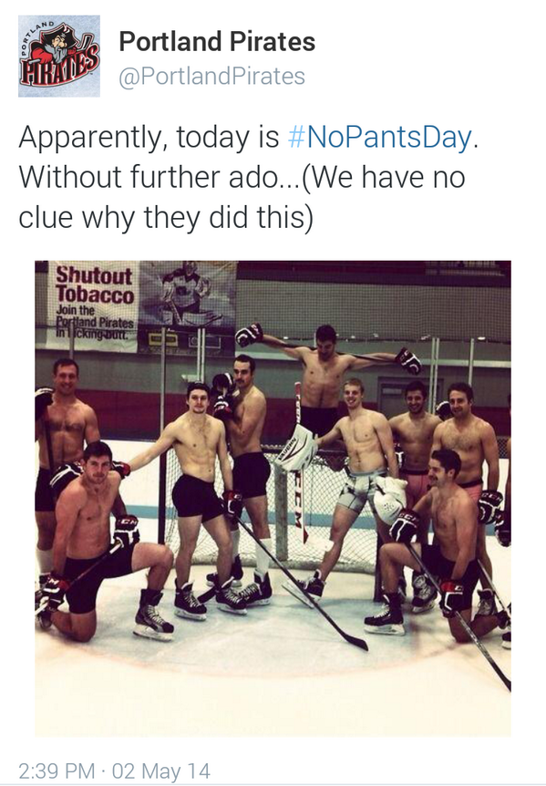 daubie99's tweet image. I love that even the @PortlandPirates admin has no idea what's going on here... #iceiscold