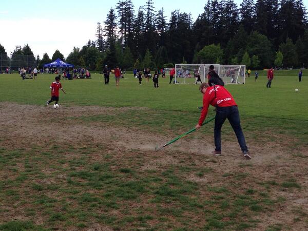 CFCSetup's tweet photo. Keeping the fields fresh and set up @Coastal_FC http://t.co/CNTVErgLjX