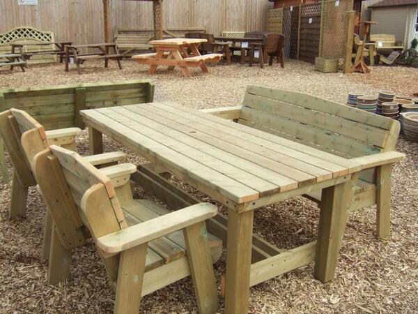 2x chairs 1x 7ft table &amp; 1x 6ft bench only £499 ideal for BBQ's free local delivery