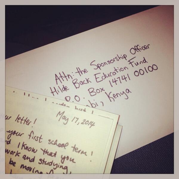 Miss good old fashioned letters? Monday is letter writing day for this <a href="/HBEF/">HBEF</a> supporter . #kenya #africa