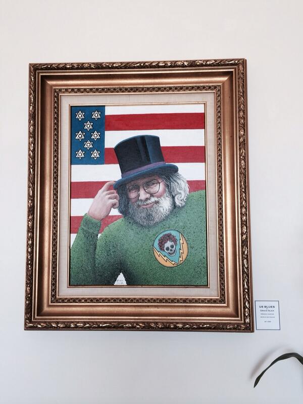 vinestowine's tweet photo. Love the #gratefuldead at work! Art by Grace Slick in the @cliffledewine Backstage tasting gallery http://t.co/0pk9kpNnys