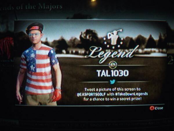 T_2da_A's tweet photo. @EASPORTSGOLF #TakeDownLegends I have been working on this since it came out. Finally double eagled with bubba!! http://t.co/YpT9UcAguG