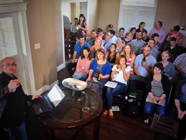 WineDayAtATime's tweet image. Packed house for tonight&apos;s #PHXCS meetup with @jcolman!