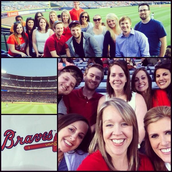 LeaderAgency's tweet photo. Just another Monday night with the Leader account team at the @Braves game! http://t.co/JUhzlR8uY5