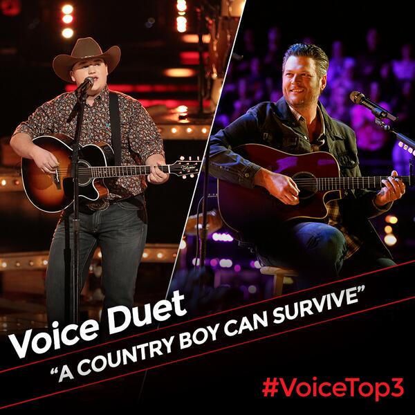 NBCTheVoice's tweet photo. RT if you can feel the love between these two country boys. #VoiceTop3 http://t.co/DtcxjIIQvS