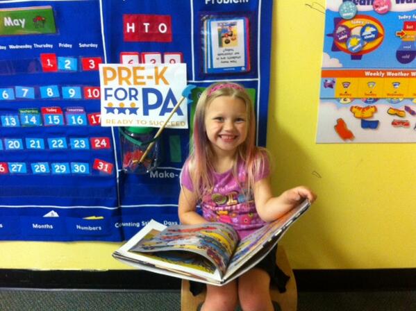 PreK4PA's tweet photo. This sweetie can't vote today, so it's up to you. #iamprek #pagov http://t.co/K0H9J6AVdF