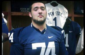 IGRSports's tweet photo. Congratulations Steven Gonzalez 6'5 320 OL Union City HS 2015 #PennStateCommit visiting his future home #IGRsports http://t.co/YlraJJQlQm