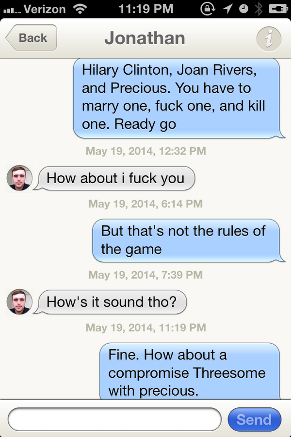 TinderYikes's tweet photo. It's all about the compromise http://t.co/DYwIV9XDhZ