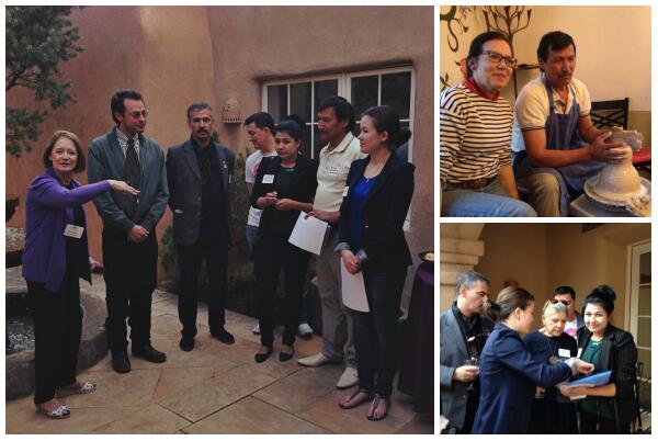 IntRelationsSF's tweet image. Enjoying a great week taking the #Turkmenistan #OWprogram group around Santa Fe showing arts from ceramics to fashion
