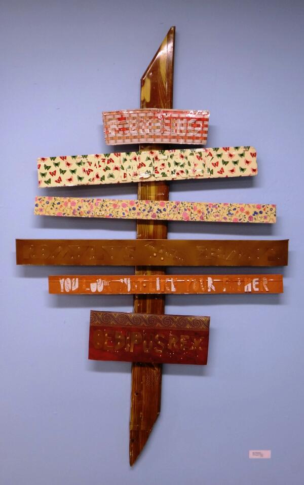 con_shift's tweet photo. Signpost II "Foundling" by Nan Wonderly for Continental Shift Seattle #family tree#stepfamilies http://t.co/1mROVKSoeN