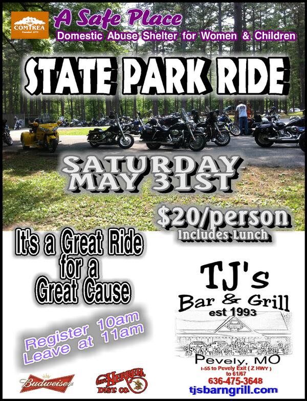 ASafePlaceJC's tweet image. Our state park ride is May 31st! cost is 20$ and that includes lunch! its going to be a amazing day!