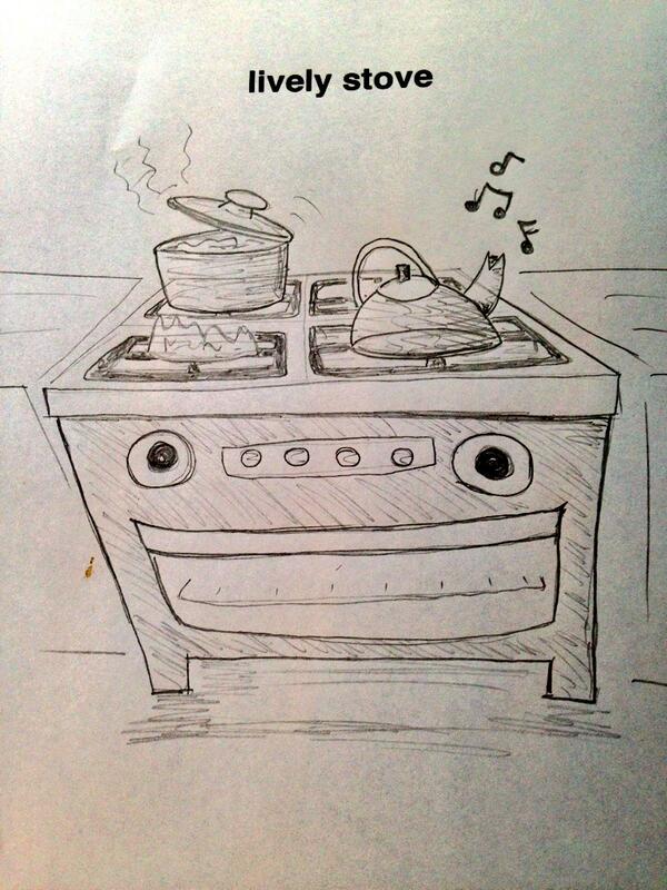 DrawInsp's tweet image. Lively stove #drawinsp