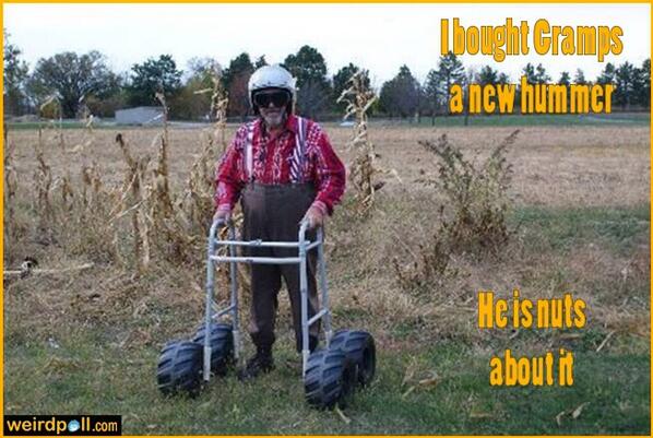 weirdpollcom's tweet image. Spared no expense for gramps 80th birthday!