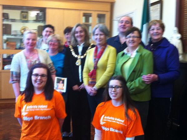 Arthritisie's tweet photo. RT @susanokeeffe: Delighted to be with Mayor of #sligo @MarMcGarry &amp; members of #sligo Arthritis Ireland @Arthritisie http://t.co/s3Y3mLqiMT