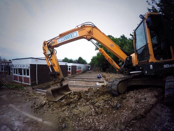 On site today at Castle Primary School where the foundations are in place for a two classroom extension
