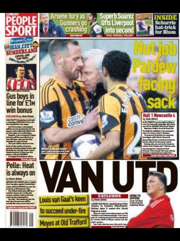 PeopleSport's tweet photo. Reminder of our back page from March 2, when we first revealed Van Gaal fancied the United job. http://t.co/CWX1nJQJFy