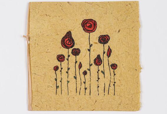 NatNotebookCo's tweet image. Best seller card at the Weald of Kent fair: the red roses card #handmade from #wheatstraw bit.ly/1qHNl4K