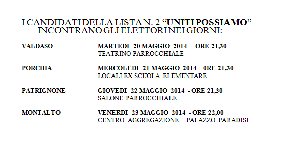 unitipossiamo's tweet photo. Incontri elettorali lista n. 2 @unitipossiamo http://t.co/uY2MrErSh1