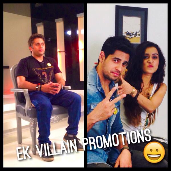 amul_mohan's tweet photo. #EkVillain promotions kick start today!!!! @mohit11481 @S1dharthM @ShraddhaKapoor @ekvillain http://t.co/NbWDzeMsFP