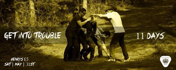 JakeMFischer's tweet photo. @DirtySterling @TheSherlocksUK @TheMarras1 @TheHarrowbrooks @carlgac @PartyInThePines #GetIntoTrouble #11DaysToGo http://t.co/aEJl4u9xsY