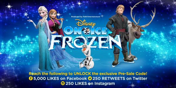 IT'S HERE! Complete the goals below to release a presale code for advanced access to tickets! #DisneyOnIce #Frozen