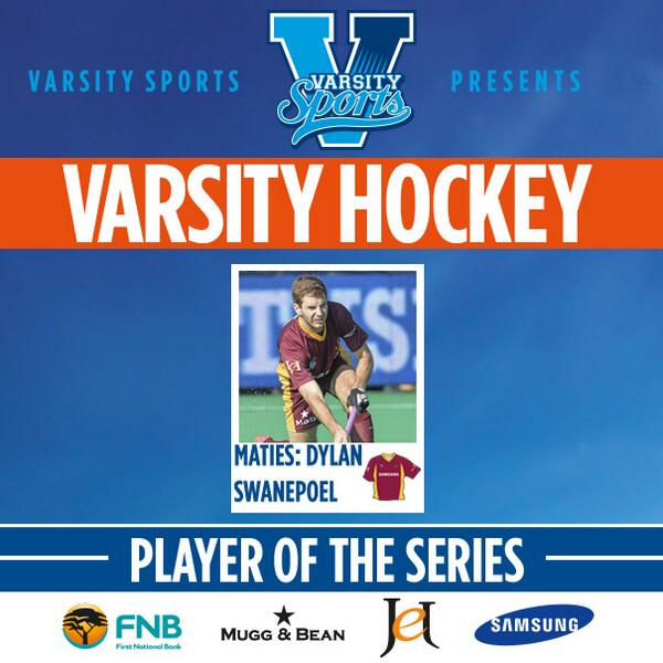 @DylSwan19 <a href="/MatiesMen/">Maties 1st HockeyMen</a> <a href="/Maties_Hockey/">Maties Hockey Club</a> Congratulations to Dylan Swanepoel - 2014 Varsity Hockey Player of the Series.