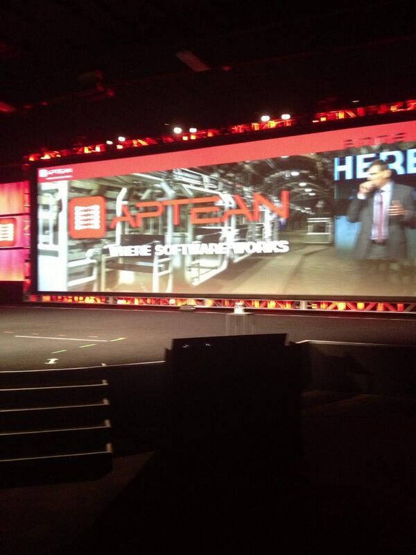 Aptean's tweet photo. The big brand reveal! @toddrcraig @arketi @B2BNeha @ChadTrainor http://t.co/oTMZRadvUL