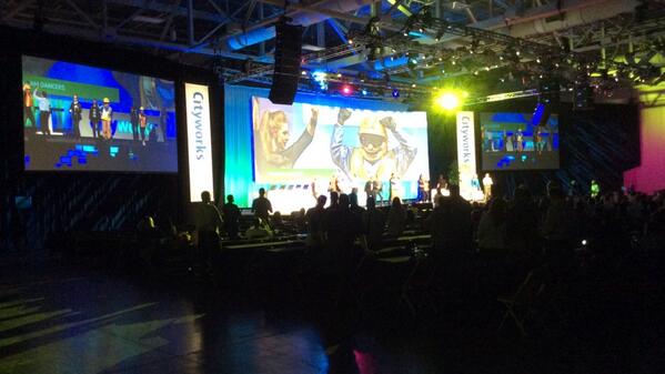 CityworksKyle's tweet photo. Dancin' with Cityworks Sam! #CWUC14 #Cityworks http://t.co/g7wKx7g4N8