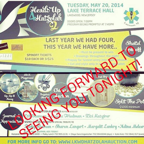 ModLookcloths's tweet image. Come view our booth at the #lakewood #hatzolah #chineseauction #tonight