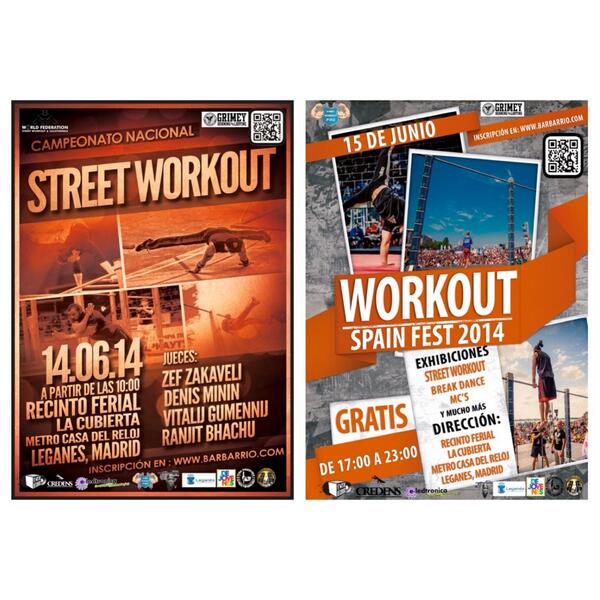Os invito a todos al Campeonato Nacional de Street Workout y al Festival con los mejores artistas, exhibiciones...