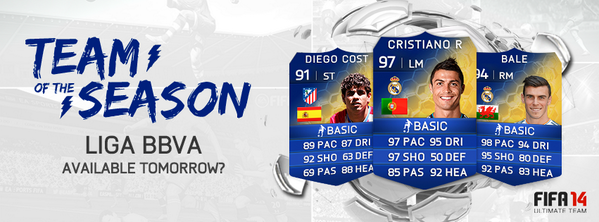 Tomorrow.. Liga BBVA? #TOTS #FUT