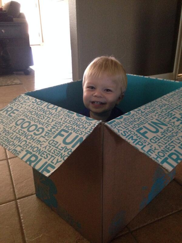 Honest's tweet photo. Adorable #HonestBaby! RT @bethlee: @Honest @ParkerLeeMurray loves the box just as much as what comes inside! http://t.co/8hA8E5Ataw