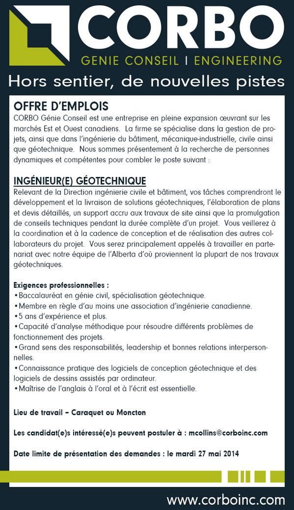 Offre d'emploi - Ingénieur(e) Géotechnique