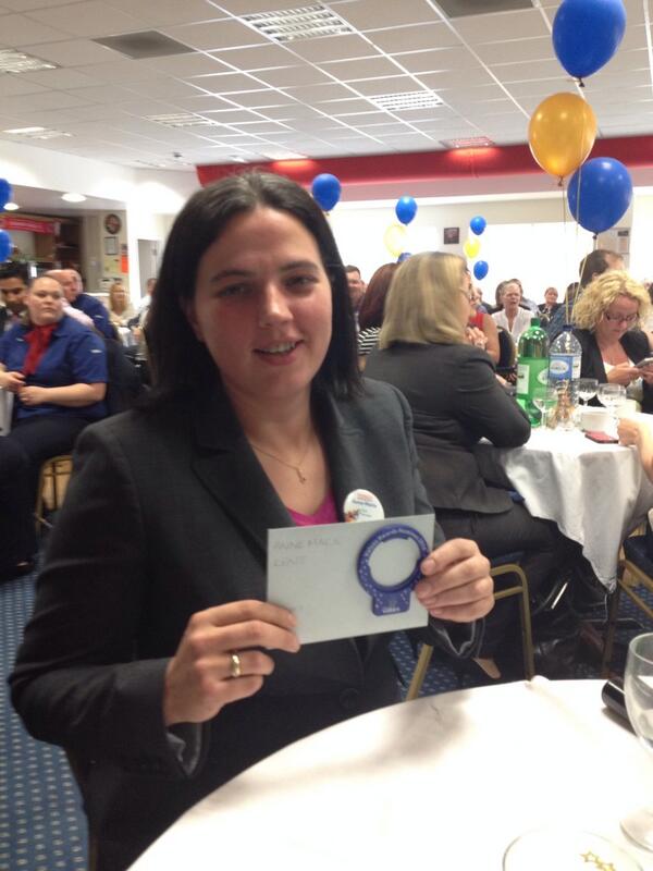 Well done Anne-Marie. Nominated for Manager of the year. Very Proud 😀