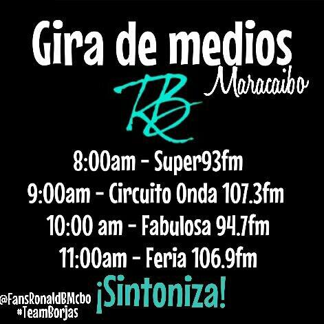 TeamBorjas's tweet photo. #GiraDeMediosRB @9:00am - Nuestro @RonaldBorjas en @CircuitoOnda 107.3 FM ¡Sintoniza! @FCRonaldBMcy @ronaldmaniatica http://t.co/NXHjqDo5Ll