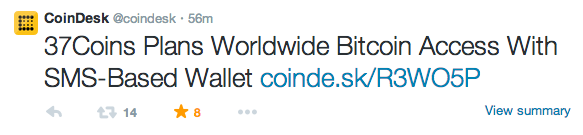 37Coins's tweet photo. We are featured on @coindesk! @danielcawrey http://t.co/c9PbmuWLhn http://t.co/oy7xTK9RlW