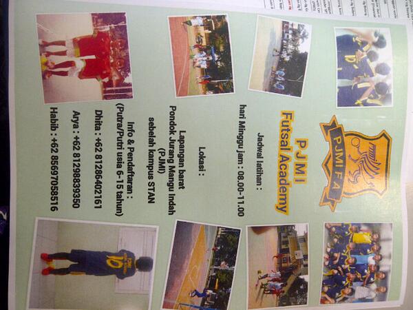 halo om tante, kita dr PJMI Futsal Academy :) yg mau anak nya ikutan kita yuk silahkan :) <a href="/KabarBintaro/">IG : KabarBintaro</a>