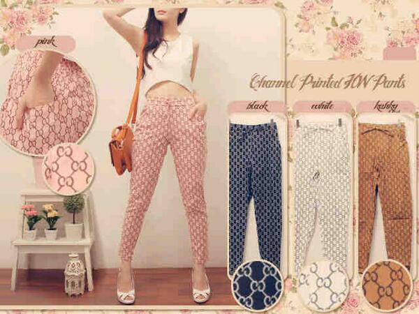 GaleriDema's tweet photo. Channel Printed Pants 95rb free ongkir jabodetabek | Bahan katun streech | Fit L | Order 27EC4369/085779381770 http://t.co/1BbgUQb8WN