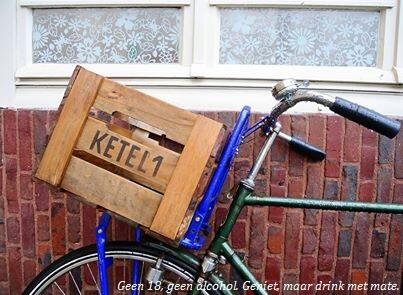Leuker dan een gewoon fietsmandje? De enige echte KETEL1 krat!